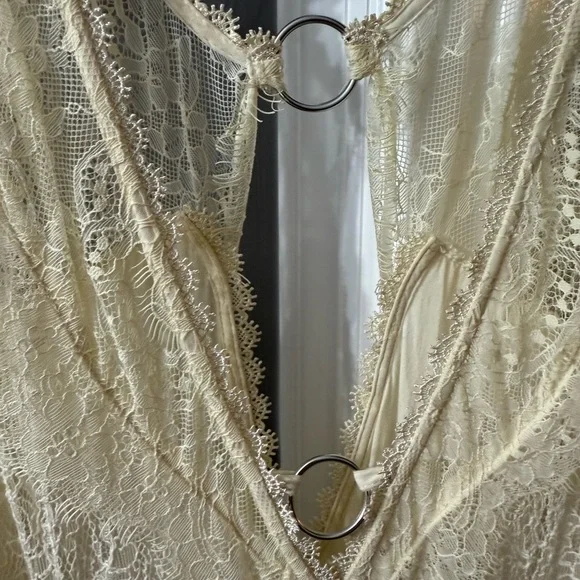 Free People Cream Lace Chemise - Picture 3 of 7